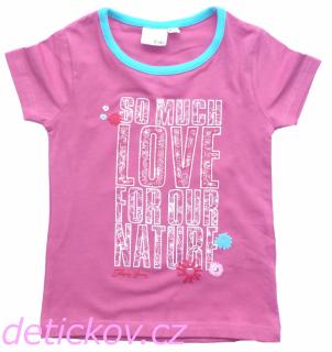růžové dívčí tričko BS ,, So mutch love,,