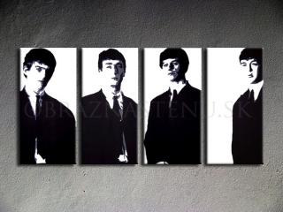 Ručne maľovaný POP Art Beatles 4 dielny 160x80cm