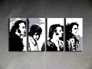 Ručne maľovaný POP Art Beatles 4 dielny 160x80cm