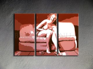 Ručne maľovaný POP Art Marilyn Monroe 3 dielny 120x80cm