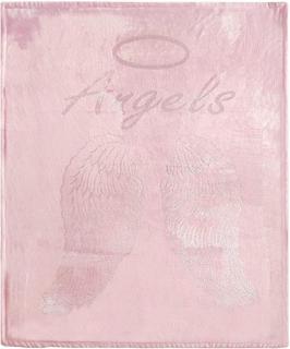 Andělská křídla fleecová deka růžová
