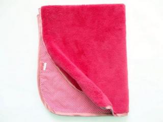 MeeMee Oboustranná deka 70x90 cm - malinová/ růžová mikropuntík