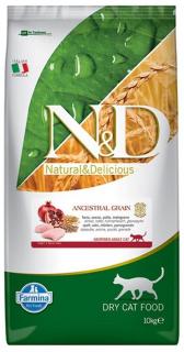 N&D Ancestral Grain Cat Neutered Chicken Pomegranate 10 kg