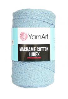 Příze Macrame Cotton Lurex 729 - bleděmodrá