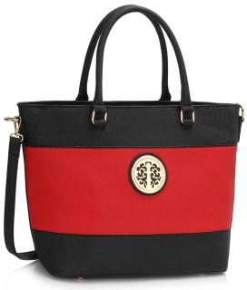 LS fashion dámská kabelka LS00406A černá-červená