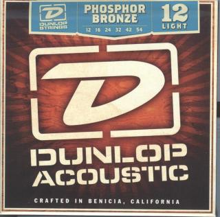 Dunlop Acoustic Phosphor Bronze Guitar String Set, Light, .012-.054