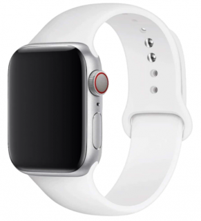 Silikonový náramek pro Apple Watch 45mm (44,42mm) Barva: Bílá