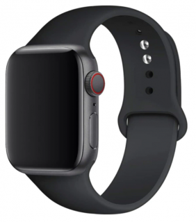 Silikonový náramek pro Apple Watch 45mm (44,42mm) Barva: Černá
