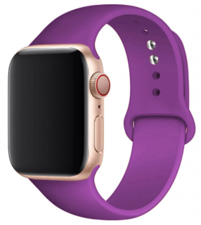 Silikonový náramek pro Apple Watch 45mm (44,42mm) Barva: Fialová