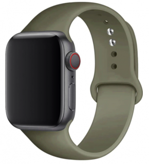 Silikonový náramek pro Apple Watch 45mm (44,42mm) Barva: Khaki