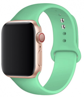 Silikonový náramek pro Apple Watch 45mm (44,42mm) Barva: Mátově zelená