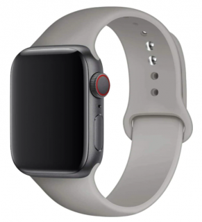 Silikonový náramek pro Apple Watch 45mm (44,42mm) Barva: Šedá