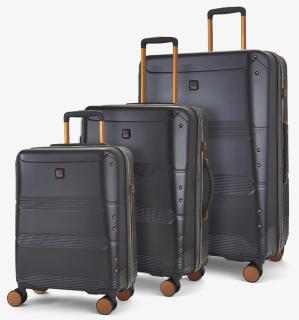 Sada cestovních kufrů ROCK TR-0238/3 ABS/PC - charcoal