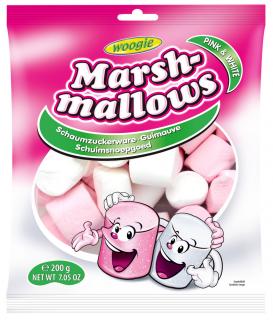 Woogie Marshmallows bonbony Pink & White 200g  - originál z Německa