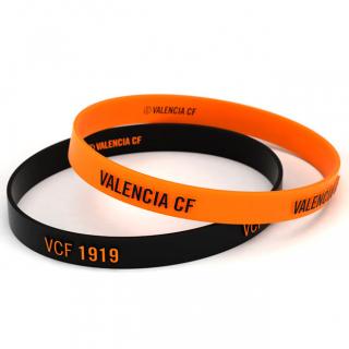 CF Valencia 2 náramky oranžovo-černý