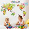 Samolepka Barevná dětská mapa Světa