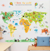 Samolepka Dětská barevná mapa Světa