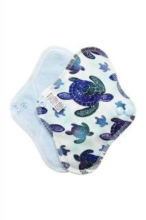 Slipová vložka (PUL) - Mořské želvy, sv. modrý velur (kojenecký plyš)