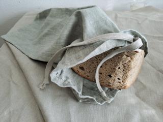 E-len | Lněný pytlík na chleba, zelený, 100% len, 37 x 50 cm