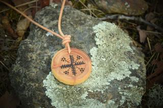 Amulet keltský nemeton, MORRIGAN kutatá kožené šňůrka: VINTAGE tmavohnědá - 2 mm