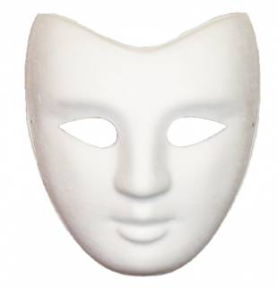 Bílá maska na domalování dospělý