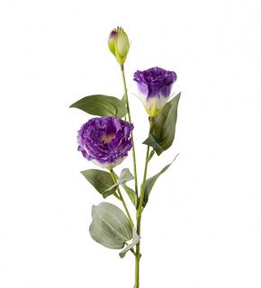 Umělá květina - Eustoma jícnovka fialová 65cm