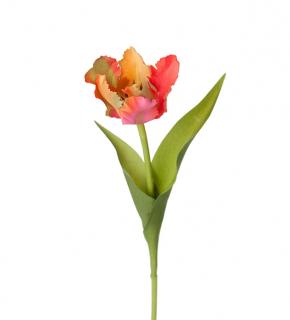 Umělá květina - Tulipán barevný roztřepený