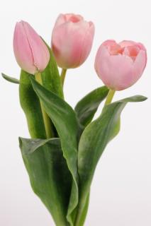 Umělá květina - Tulipán narůžovělý mix