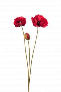 Umělá květina - Vlčí mák červený 75cm
