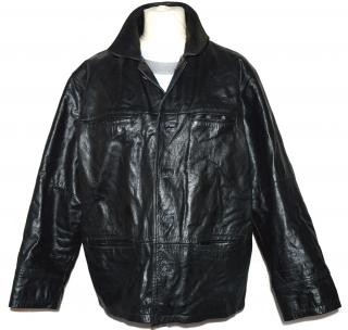 KOŽENÁ pánská černá zateplená bunda ICON XL