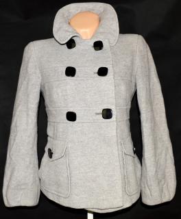 Vlněný dámský šedý kabát Marks&Spencer M