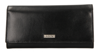 Černá dámská rámová kožená peněženka Lagen
