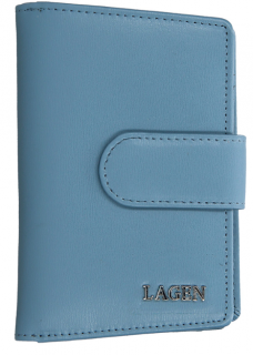 Kožená peněženka Lagen -světle modrá