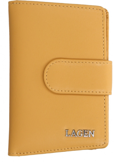 Kožená peněženka Lagen - žlutá