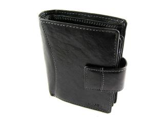 Prostorná kožená peněženka Lagen - černá