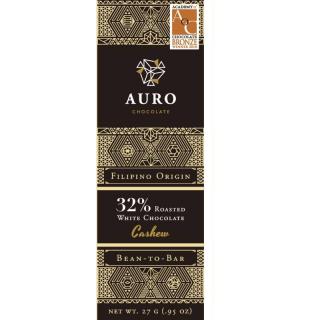 Auro - Bílá 32% čokoláda s praženými kešu