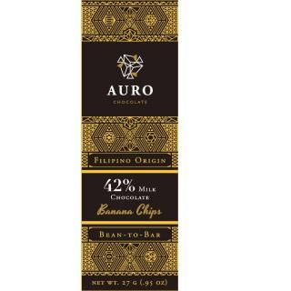 Auro - Mléčná 42% Čokoláda s banánovým chipsem