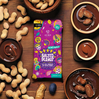 Auro - Rostlinná čokoláda 47% se slanými arašídy