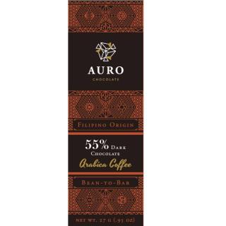Auro - Tmavá Čokoláda 55% s kávou odrůdy Arabica