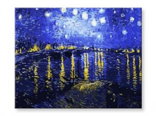 Malování podle čísel - Hvězdná noc nad Rhonou - Vincent van Gogh