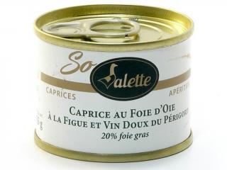 Husi játra s fíkem a sladkým bílým vínem (20% foie-gras) 65 g