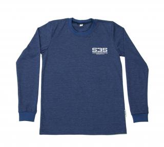 Chlapecké tričko SPORT S35 dlouhý rukáv Velikost: 158, Barva: Modrá