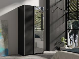 Šatní skříň MARTIN dvoudveřová, 100 cm; 3 varianty Barva: černá