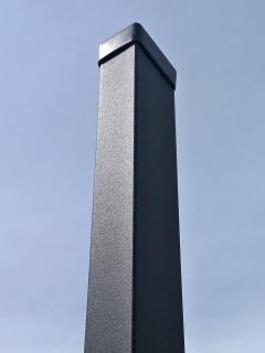 Sloupek plotový hranatý 40x60 mm, délka 200 cm, antracit (Plotový sloupek čtvercového profilu)