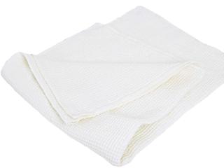 Lněný ručník vaflový polobělený 65 x 90 cm