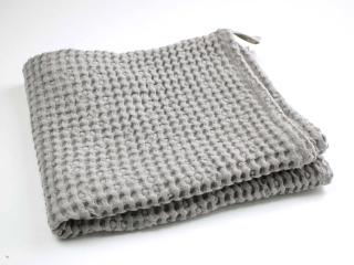 Lněný ručník vaflový šedý - 48% len 50 x 50 cm