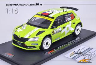Škoda Fabia Rally2 evo no.23 Rally Monza 2020 J.Kopecký/J.Hloušek ACL 1:18 (ČÍSLOVANÁ LIMITOVANÁ SERIE 50 KS)