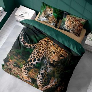 DETEXPOL Francouzské povlečení Leopard natur  Bavlna, 220/200, 2x70/80 cm