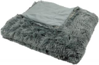 KVALITEX Luxusní deka s dlouhým vlasem tmavě šedá 100% polyester 150x200 cm