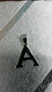 Ag/925 stříbrná písmena - písmenko A (písmeno A)